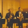 with the Great American Sax Phantasy at St. Peters Church in 1985 or 86.  Jerry Dodgion, Frank Griffith, John Metcalf--not pictured: Mack Goldsbury; rhythm section was Bill Whited, Karen Korsmayer, Ron Marabuto
