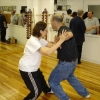 working out at the dojo with Push Hands champion Mike Pekor, 2005